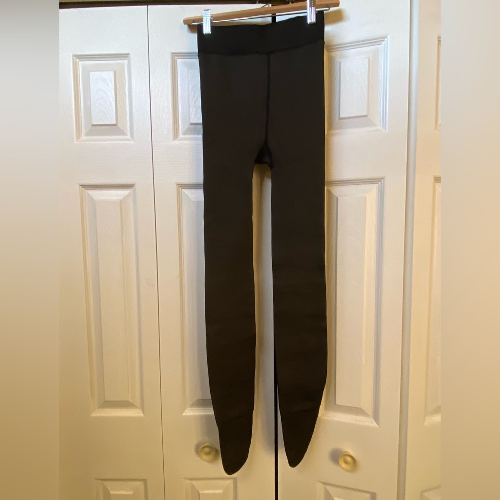 NWOT Fleece Lined Tights, Black, Size 0/2(no tag)
